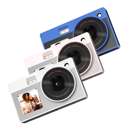 Compact Dual Screen Retro Camera
